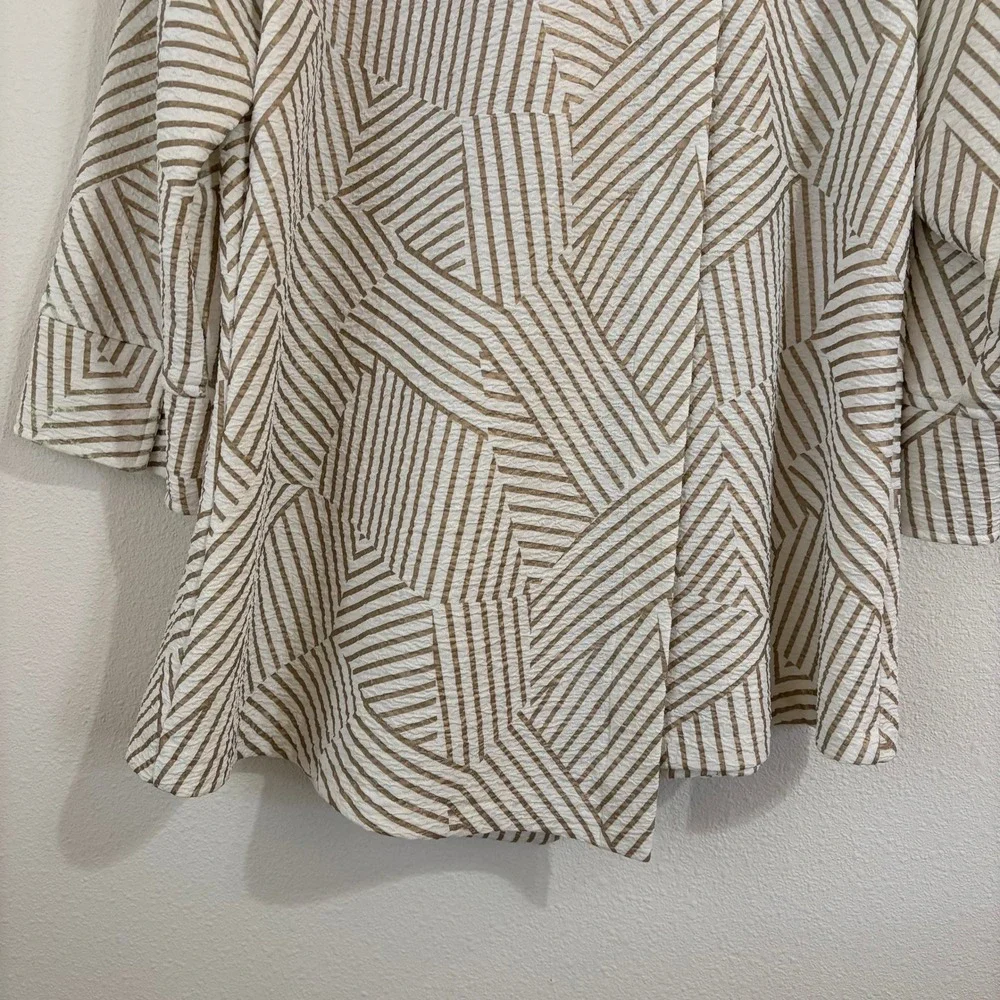 IC by Connie K Blazer Geometric Textured Single Button Jacket Large USA Made - Picture 4 of 10